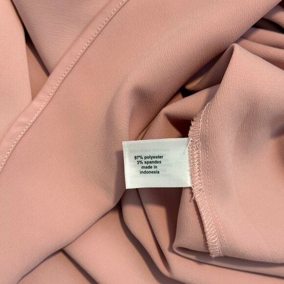 Lane Bryant Women's Satin Tunic High Low Satin Wrap Top Pink Waist Tie Sz 26/28 - Picture 9 of 9